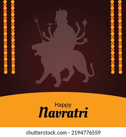 Happy Navratri Festival Of India Celebration Creative Vector Illustration