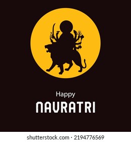 Happy Navratri Festival Of India Celebration Creative Vector Illustration