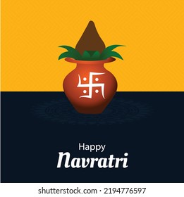 Happy Navratri Festival Of India Celebration Creative Vector Illustration
