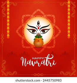 Happy Navratri Indian festival celebrartion decorative background vector