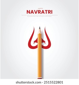 Vetor de fundo decorativo feliz da celebração do festival indiano de Navratri. Happy Navratri criativo ilustração Festival fundo mídias sociais post modelo vetor.