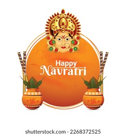 Happy navratri indian festival celebration design 