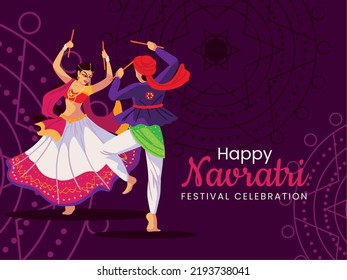 Happy Navratri invitation card design