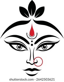 Happy Navratri Silhouette Vector art