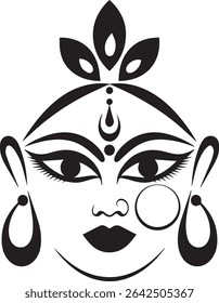 Happy Navratri Silhouette Vector art