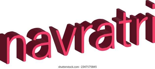 Happy Navratri Text Font Vector Stock Design
