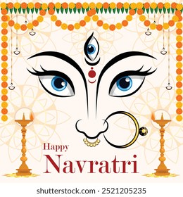 Fundo tradicional feliz Navratri, Deusa Durga Maa, Puja Durga e fundo adoração feliz navratri festival goddess durga