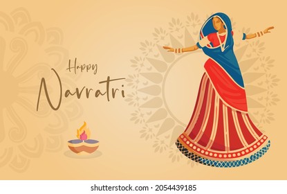 Happy Navratri ,Vector illustration design.