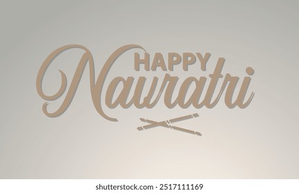Feliz Navratri. Conjunto de tipografia vetorial para design de banner. Festival da Índia. Cartaz feliz do cartão de saudação Navratri, banner. Ilustração de vetor. EPS 10
