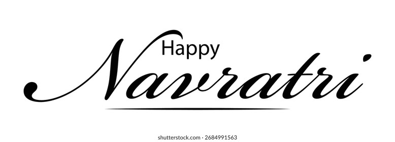 Happy Navratri. vector typography set for banner design. festival of India. illustration of Navratri with beautiful calligraphy. vector illustration. EPS 10 .