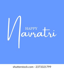 Feliz Navratri. Slogan de tipografía vectorial para diseño de pancartas. Festival de la India. Feliz tarjeta Navratri de saludo.