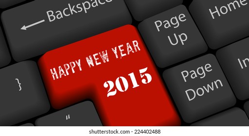 happy nea year on enter keyboard