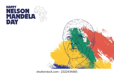 Happy Nelson Mandela Day Vector Background, perfect for office, company, school, social media, advertising, printing and more