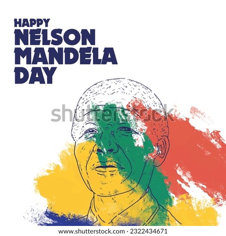 Happy Nelson Mandela Day Vector, perfect for office, company, school, social media, advertising, printing and more Stockfoto © 