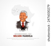 happy Nelson Mandela International Day 18th July Vector illustration design