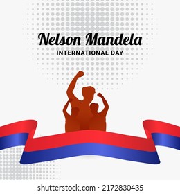 Happy Nelson Mandela International Day Celebration Vector Template Design Illustration