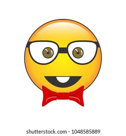 Happy Nerd Emoji Vector