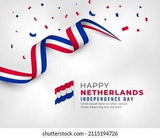 Happy Netherlands Independence Day July 26th Celebration Vector Design Illustration. Template for Poster, Banner, Advertising, Greeting Card or Print Design Element