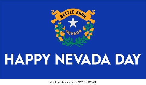 Happy Nevada day with blue background 