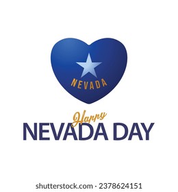 Happy Nevada Day. Blue balloon vector illustration. Suitable for templates, web, social media, greeting cards etc