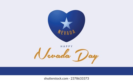 Happy Nevada Day. Blue balloon vector illustration. Suitable for banners, web, social media, greeting cards etc