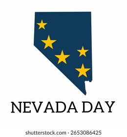 Happy Nevada Day USA. Perfect for holiday cards, party invitations, seasonal social media posts, banners, and decorations.