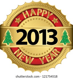 Happy new 2013 year, vector illustration
