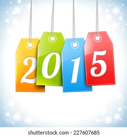 Happy New 2015 Year Greetings Card vector