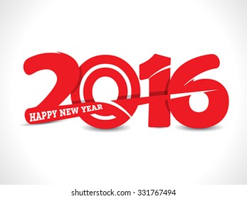 happy new 2016 text background template vector illustration