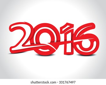 happy new 2016 text background design vector illustration