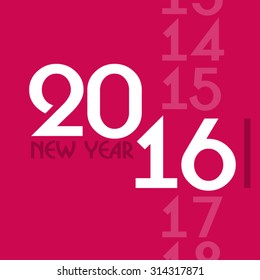 Happy new 2016 year. Colorful design. Vector illustration 