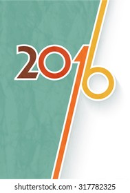 Happy new 2016 year. Colorful design. Vector illustration and photo image available.