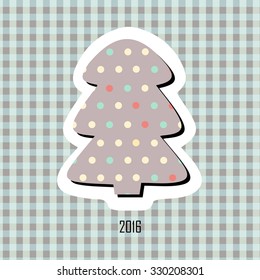 Happy new 2016 year. Colorful design. Vector illustration