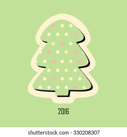 Happy new 2016 year. Colorful design. Vector illustration