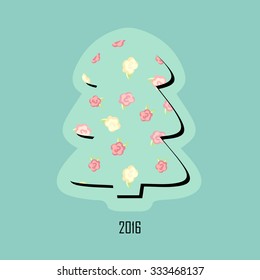 Happy new 2016 year. Colorful design. Vector illustration