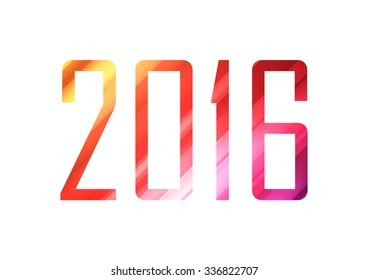 Happy new 2016 year. Colorful design. Vector illustration