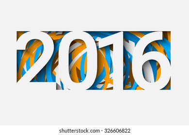 Happy new 2016 year. Creative background for your design