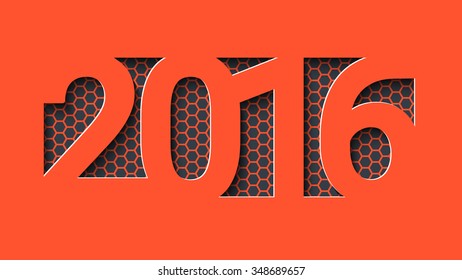 Happy new 2016 year. Creative background for your design
