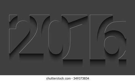 Happy new 2016 year. Creative design. Vector illustration for your design