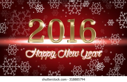 Happy new 2016 year. Seasons greetings, colorful shining design. 
Vector illustration