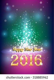 Happy new 2016 year. Seasons greetings, colorful shining design. 
Vector illustration