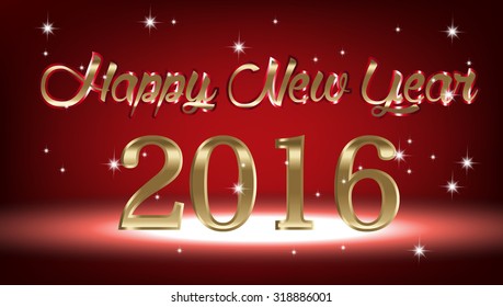 Happy new 2016 year. Seasons greetings, colorful shining design. 
Vector illustration