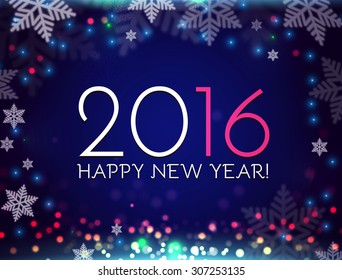 Happy New 2016 Year. Vector illustration