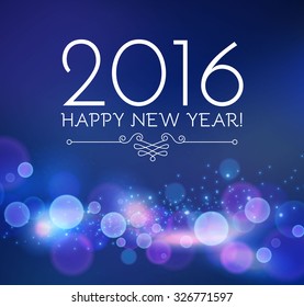 Happy New 2016 Year. Vector illustration