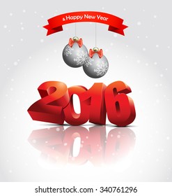 Happy New 2016. Year - vector illustration