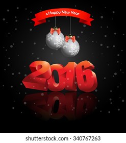 Happy New 2016. Year - vector illustration