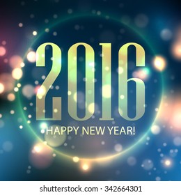Happy New 2016 Year. Vector illustration EPS10