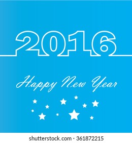 Happy New 2016 Year Vector