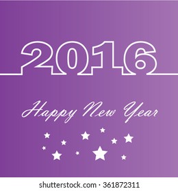 Happy New 2016 Year Vector