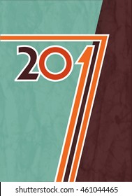 Happy new 2017 year. Colorful design. Vector illustration and photo image available.